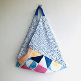 Origami shoulder bento bag, cool handmade fabric bag | Geometry & Signs - Jiakuma