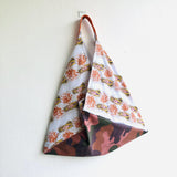 Origami bento shoulder bag , handmade tote bag , tiger print eco friendly bag | Camouflaged to watch the tigers - Jiakuma