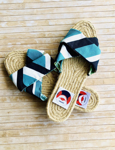 Handmade espadrilles shoes , summer jute sandals | Geometries - Jiakuma