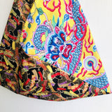 Bento origami bag , shoulder colorful tote bag , eco Japanese inspired bag | Yellow dragon celebration - Jiakuma