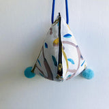 Cute triangle small bag , pom pom dumpling bag , eco friendly shoulder bag | Macaco - Jiakuma