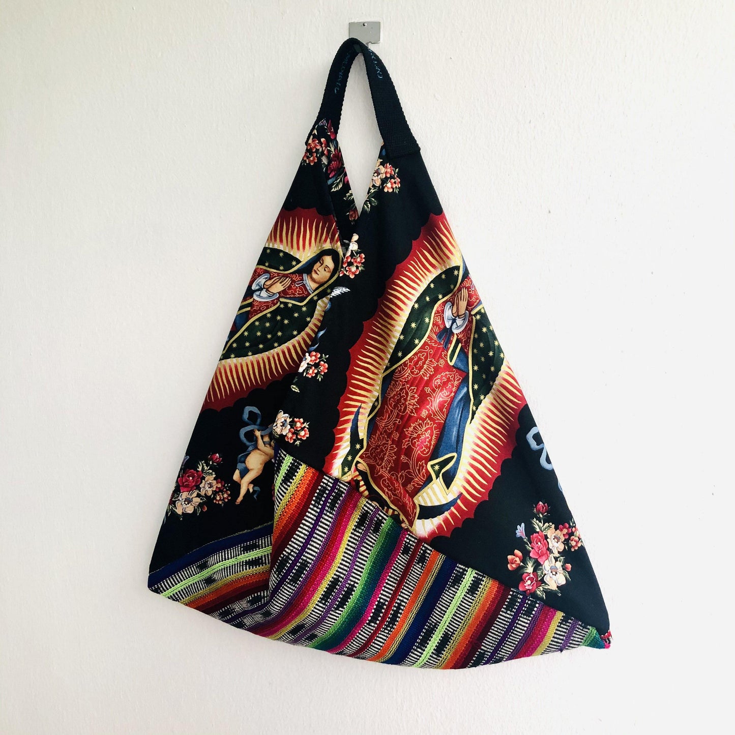 Shoulder origami bag , Mexican inspired colorful tote bag | la llamada - Jiakuma