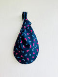 Origami small bag , knot reversible fabric bag , wrist Japanese inspired bag | Zapatillas