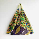 Colorful African tote bag , shoulder bento handmade bag | Yellow clouds in Africa - Jiakuma