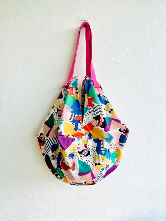 Origami sac bag , colorful Japanese inspired bag , eco friendly shoulder bag , reversible bag | Honolulu - Jiakuma