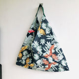 Origami tote bag , shoulder origami bento bag , eco friendly shopping bag | Tropical birds - Jiakuma
