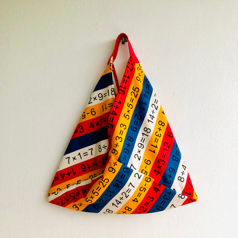 Colorful tote eco bag , origami bento bag , triangle tote shoulder | Archimedes