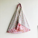 Origami shoulder bag , triangle tote bag , handmade eco friendly shopping bag | Oda a la primavera - Jiakuma