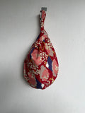Origami knot bag , Japanese inspired knot bag , fabric handmade  bag , reversible small colorful bag | Blooming at Mt Fuji