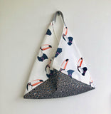 Origami bento bag , shoulder tote bag , unique cool triangle bag | Flying away to the new year - Jiakuma