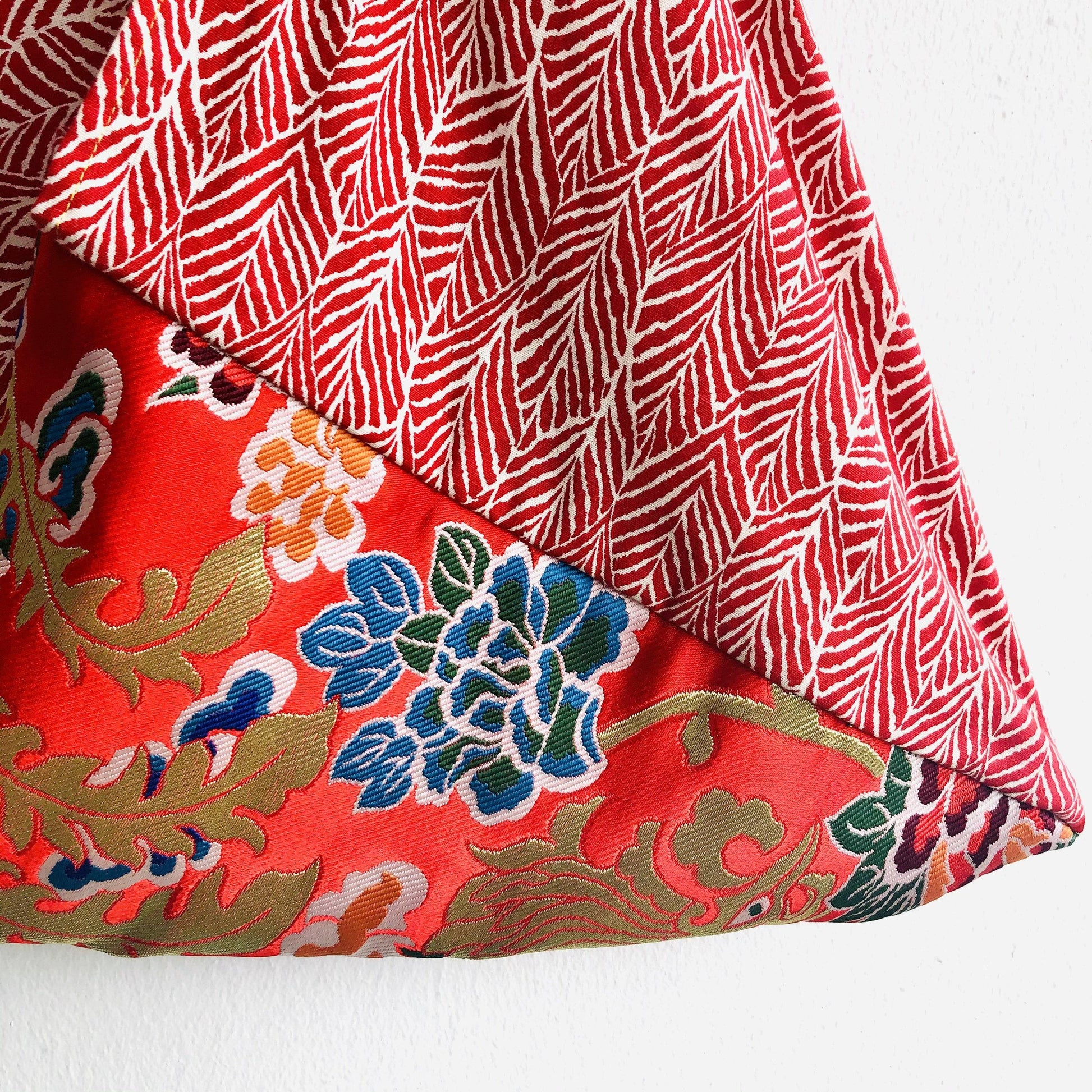 Origami bento bag , red colorful tote bag , ooak handmade bento | Sylvia and her adventures in Hong Kong - Jiakuma