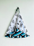 Tote bento bag , origami Japanese triangle bag , cool fabric eco bag , shoulder tote | Dreaming of designing architectures in the pacific islands