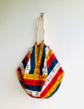 Origami sac bag , reversible shoulder fabric bag , colorful eco shopping bag | Archimedes