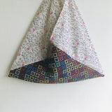 Origami bento bag , fabric handmade Japanese inspired bag , eco friendly tote bag | Peranakan ladies - Jiakuma