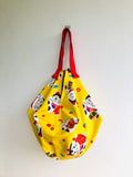 Sac origami shoulder bag , Japanese inspired reversible bag , colorful large sac bag | Maneki