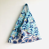 Origami bento bag , shoulder fabric eco bag | Blue paradise - Jiakuma