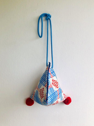 Dumpling shoulder bag , ooak handmade pom pom bag | Wedding day - Jiakuma