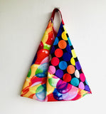 Colorful bento bag , shoulder tote bag , eco friendly shopping bag | Polka dots & balloons - Jiakuma