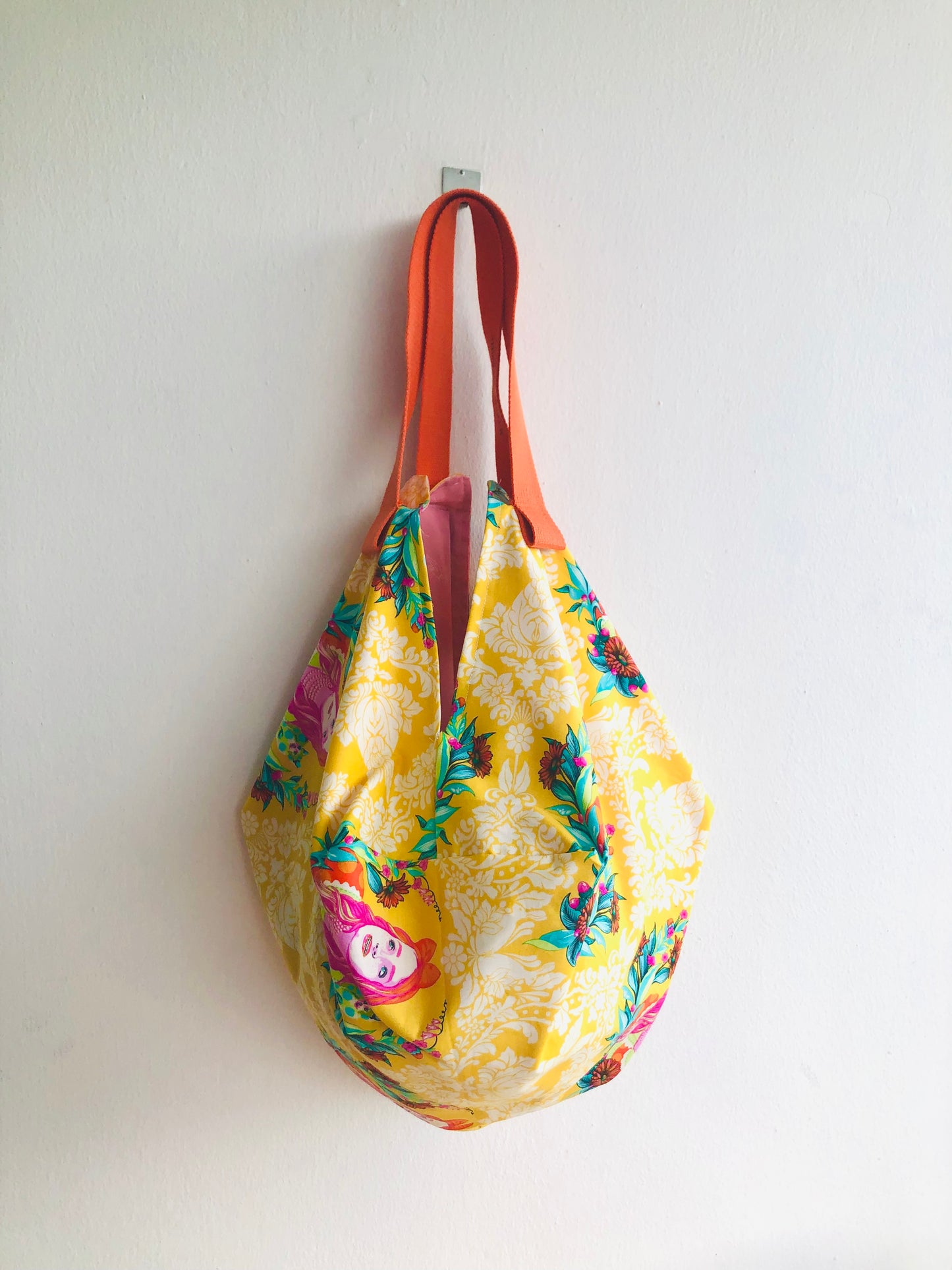 Shoulder sac bag , origami Japanese inspired bag , colorful eco shopping sac bag | Alicia