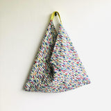 Origami bento bag , triangle colorful tote evo bag | Wild horses - Jiakuma
