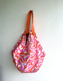 Origami sac bag , reversible fabric Japanese inspired bag , sac shoulder bag , eco friendly shopping bag | San Remo