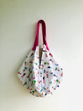Origami sac reversible bag , fabric handmade Japanese inspired bag | Let’s get physical