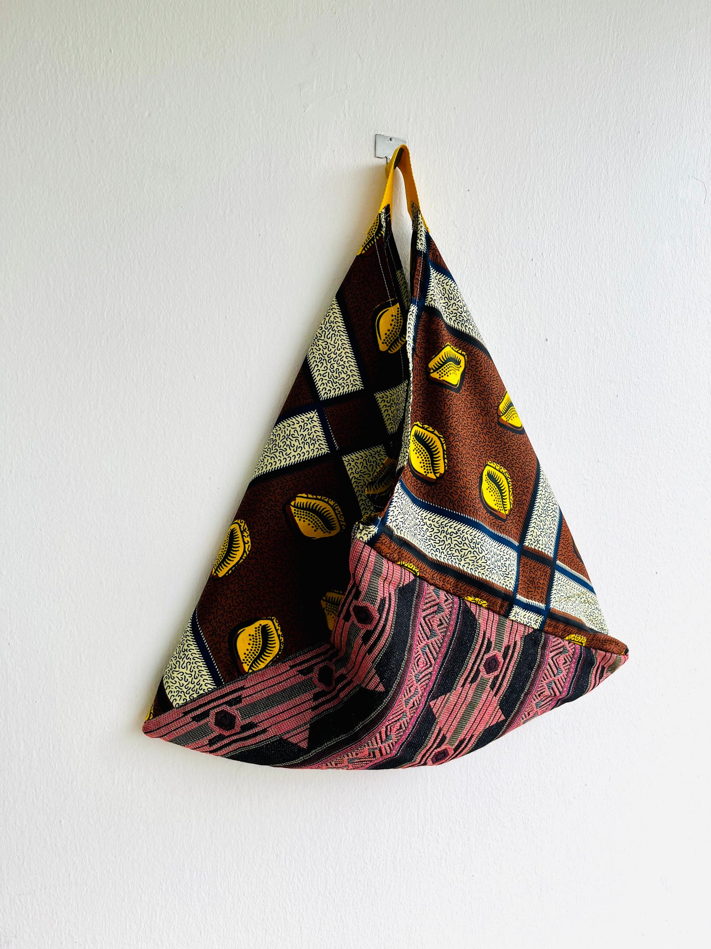 Tote bento bag , shoulder African fabric bag , eco friendly shopping bag | African landscapes