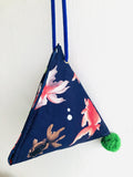 Cute dumpling pom pom bag , origami shoulder bag | Red fish swimming in a very blue river - Jiakuma