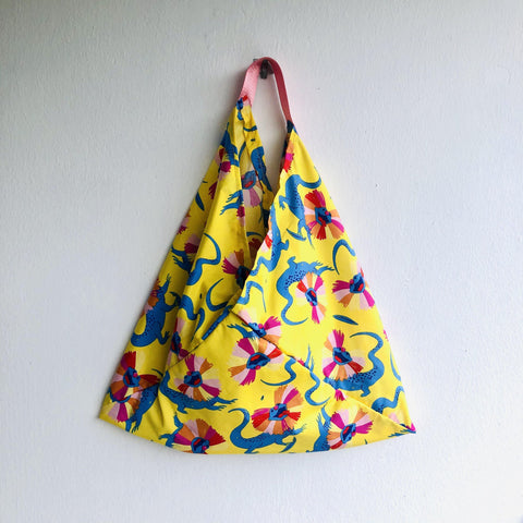 Origami bento bag , shoulder tote bag , colorful eco bag | running around Australia - Jiakuma