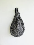 Origami small knot bag , wrist reversible bag , Japanese inspired bag | Hypnotic