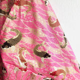 Japanese inspired shoulder bag , origami bento bag , eco tote bag | Koi fish swimming  in a  pink river - Jiakuma