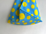 Origami tote bag , shoulder bento bag , fabric triangle tote | Polka dots heaven