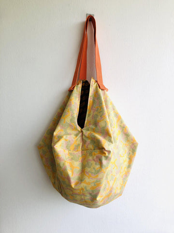 Origami sac bag , reversible eco friendly shopping shoulder bag | Corn field in Africa - Jiakuma