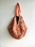 Origami shoulder sac bag , reversible cool fabric bag , Japanese inspired sac | Sunbathing at Sonora desert