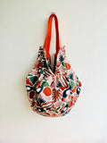 Origami sac bag, reversible cool fabric shoulder bag , Japanese inspired origami bag , colorful eco bag | I want to go to Australia to see Diana