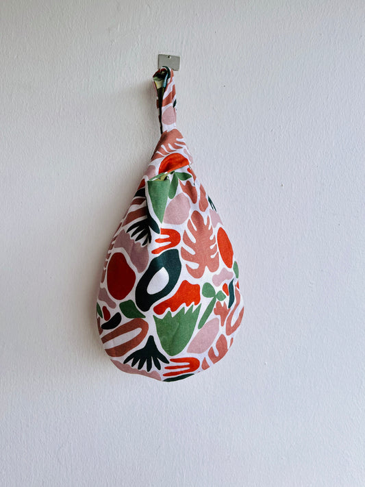 Origami knot bag , reversible wrist bag , colorful eco friendly bag | Australian tones - Jiakuma