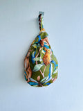 Origami knot bag , reversible wrist bag , colorful eco friendly bag | Australian tones
