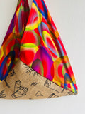 Origami bento bag , Japanese inspired fabric origami tote , jute eco shopping bag | Orphism blast