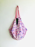 Handmade eco friendly sac bag , reversible cool fabric bag | Japanese socks & African trees - Jiakuma