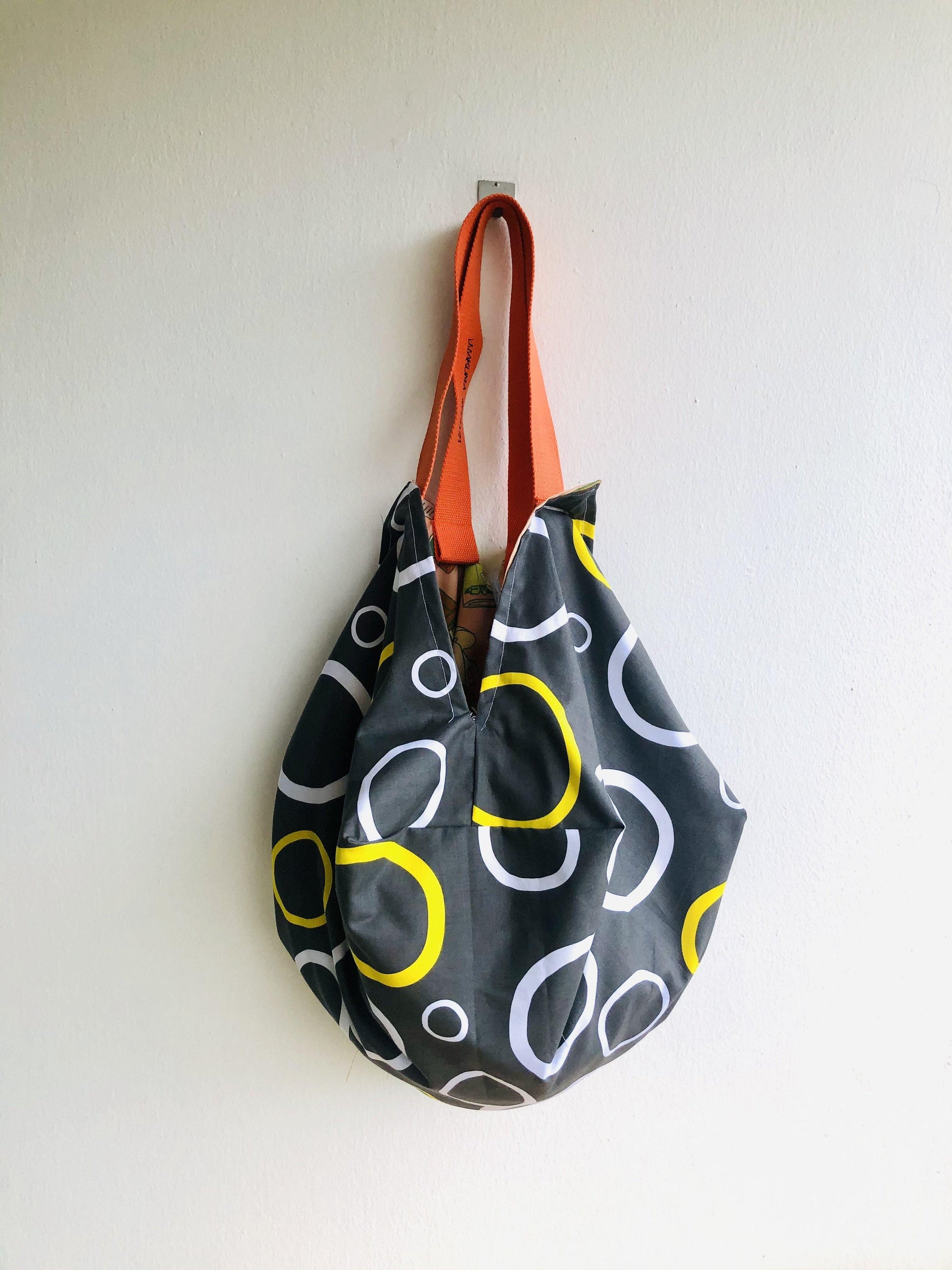 Origami sac shoulder bag , reversible eco friendly bag , cool fabric sac bag |  Can you buy me a teh please ? - Jiakuma