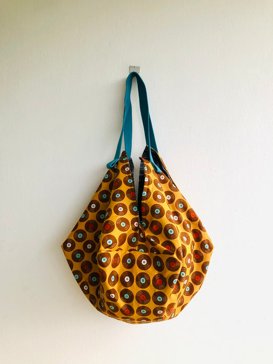 Sac reversible bag , resistant origami shoulder tote bag , eco friendly shopping bag | Disco inferno vibes - Jiakuma