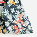 Origami tote bag , shoulder origami bento bag , eco friendly shopping bag | Tropical birds - Jiakuma
