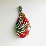 Small colorful Japanese inspired bag , fabric knot bag, reversible colorful bag , wrist bag | Then end of the summer