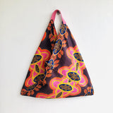 Origami bento bag , shoulder tote bag , eco friendly African wax fabric bag | African colors - Jiakuma
