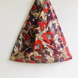 Bento tote bag , origami shoulder bag, colorful eco friendly bag | Red mountains - Jiakuma