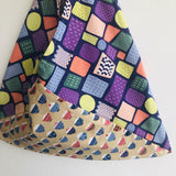 Tote shoulder bag , origami bento bag , Japanese inspired bag , colorful eco bag | Dessert time - Jiakuma