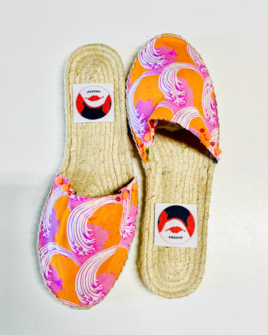 Colorful espadrilles shoes , handmade one of a kind fabric espardenyes | A smooth sea never made a sailor