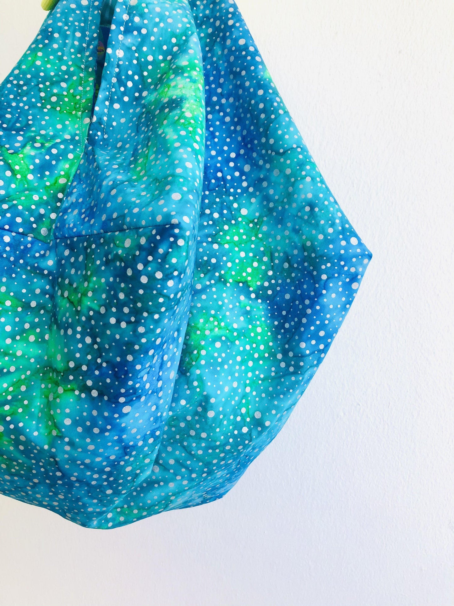 Origami sac bag , shoulder reversible fabric bag , Japanese inspired colorful bag | The sea universe - Jiakuma