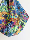 Origami reversible bag , shoulder sac bag , fabric colorful eco bag | Green corridor - Jiakuma