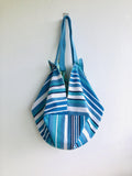Origami sac bag , reversible fabric eco bag , ooak shopping tote bag | Lets go and eat sushi - Jiakuma